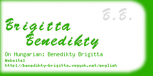 brigitta benedikty business card